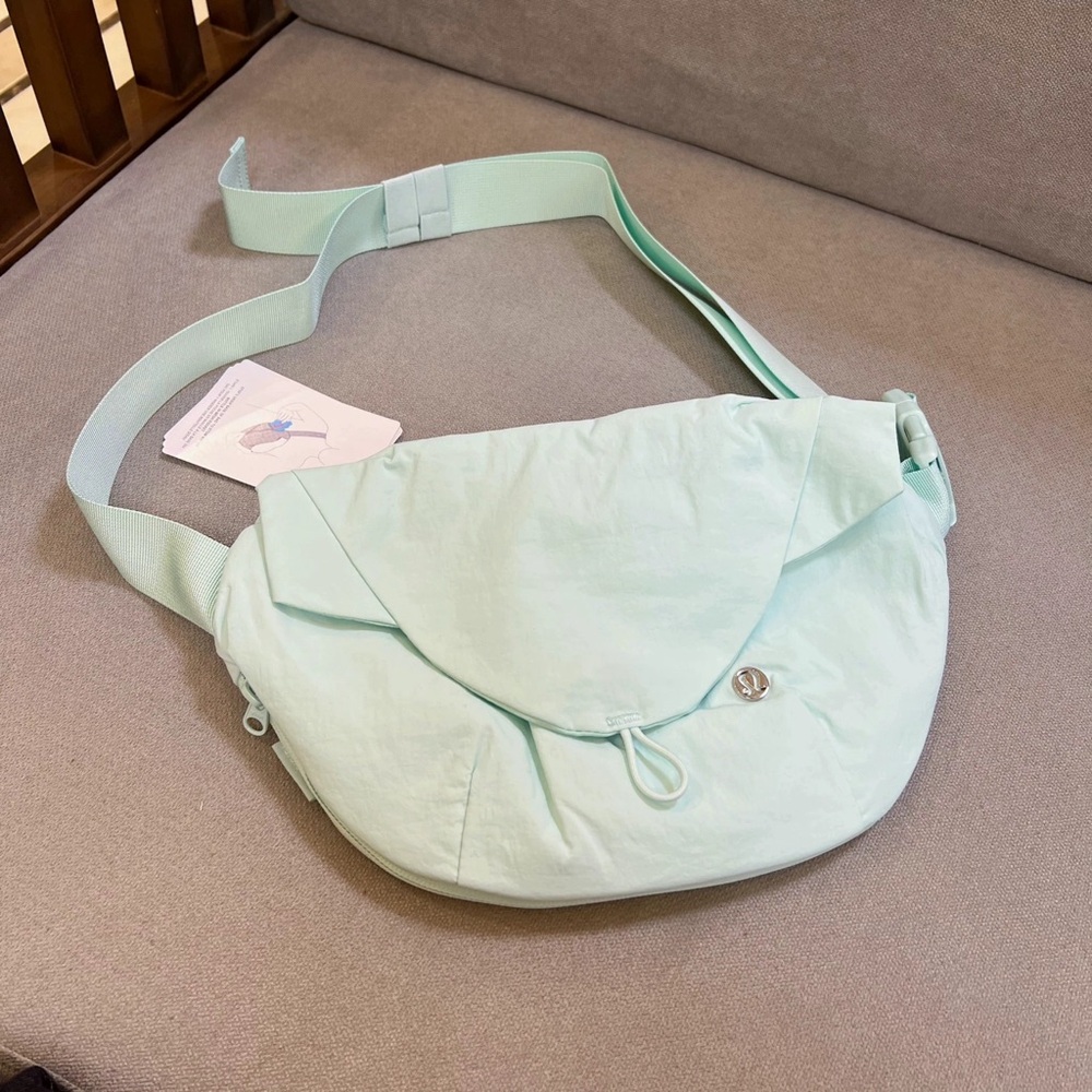 Lululemon Mint Green Curved Crossbody Bag